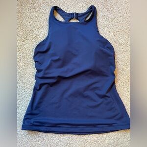Athleta Maldives Bra Cup Tankini Top 36D/DD Dress Blue